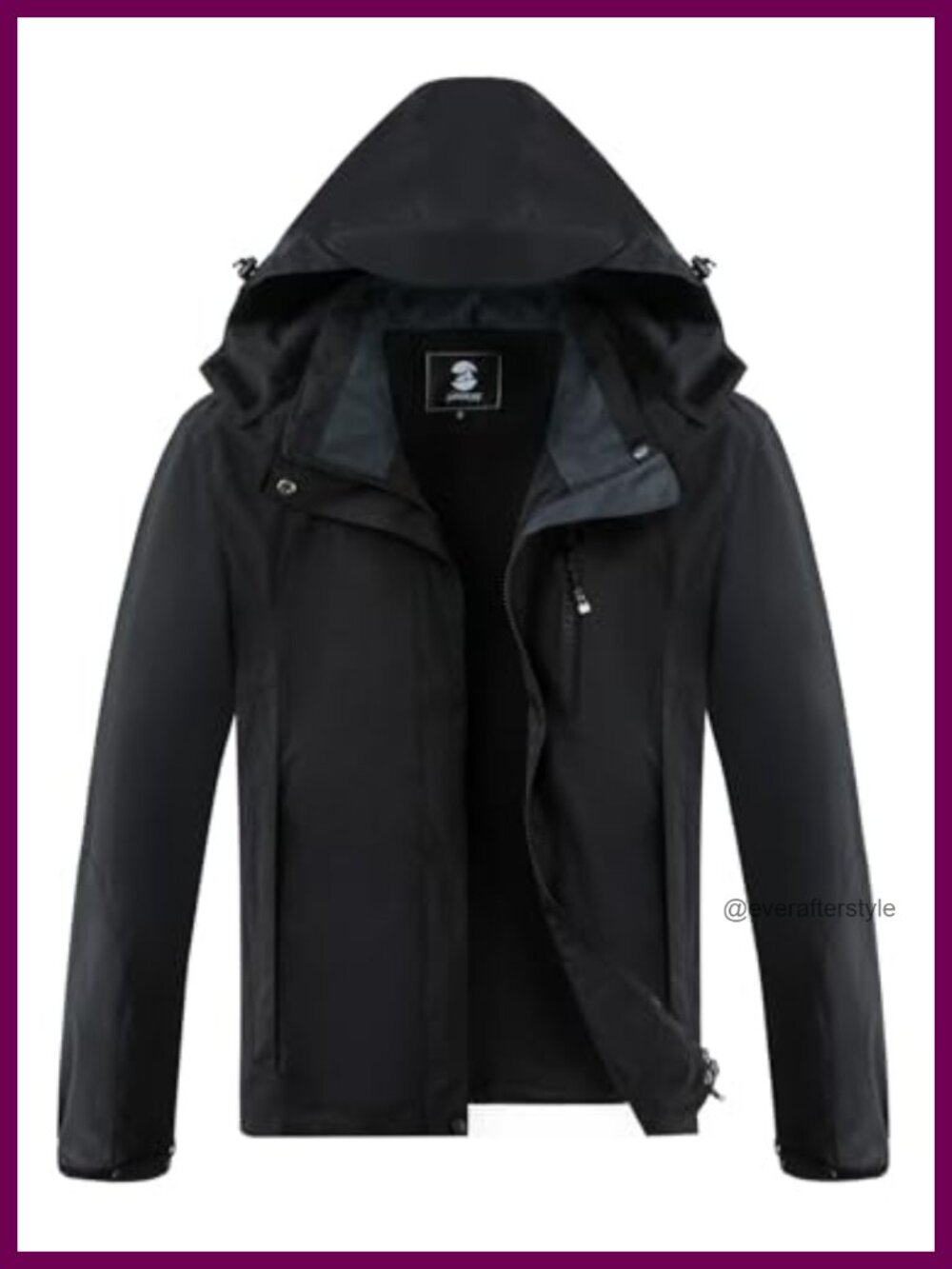 SaphiRose Womens Waterproof Rain Jacket Lightweight Raincoat Removable Hood